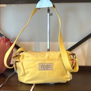 Fossil Yellow Crossbody Bag Casual Style